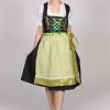 German Dirndl Dress Green 2 Way Flip Apron