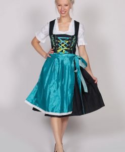 Dirndl Dress Della Blue 2 Way Flip Apron