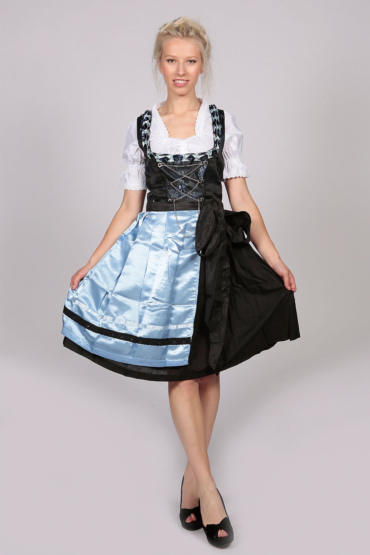 Midi Dirndl Dress Emily Vintage Blue