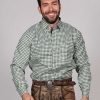 Green Checkered Lederhosen Oktoberfeest Shirt