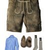 Lederhosen Men Sets. Lederhosen, Bavarian Shirt, Socks and Shoes