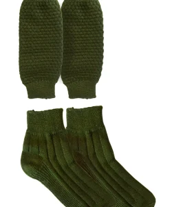 Folklore socks in Parrot Green