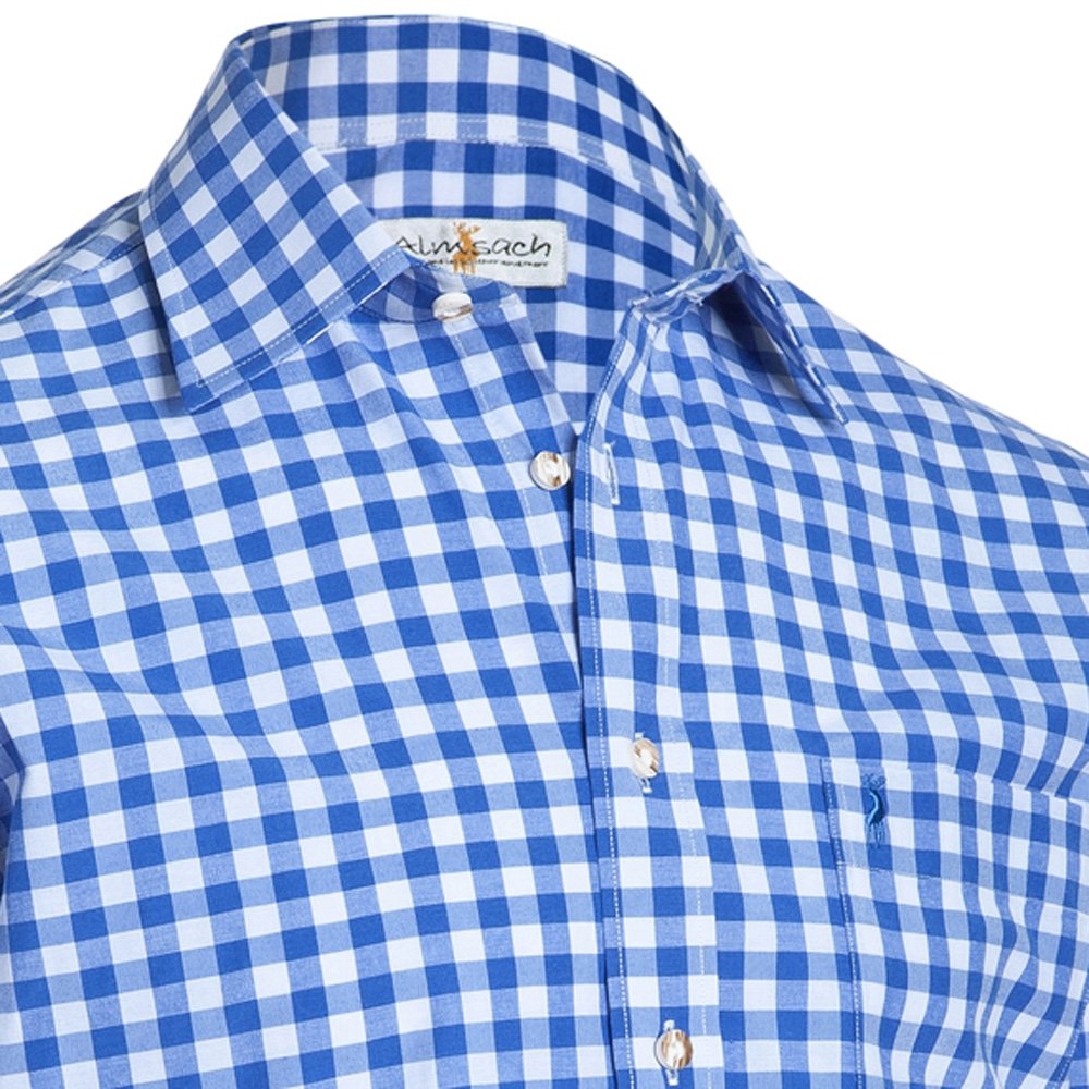 Shirt Small Checkered Cobalt Blue - Image 10