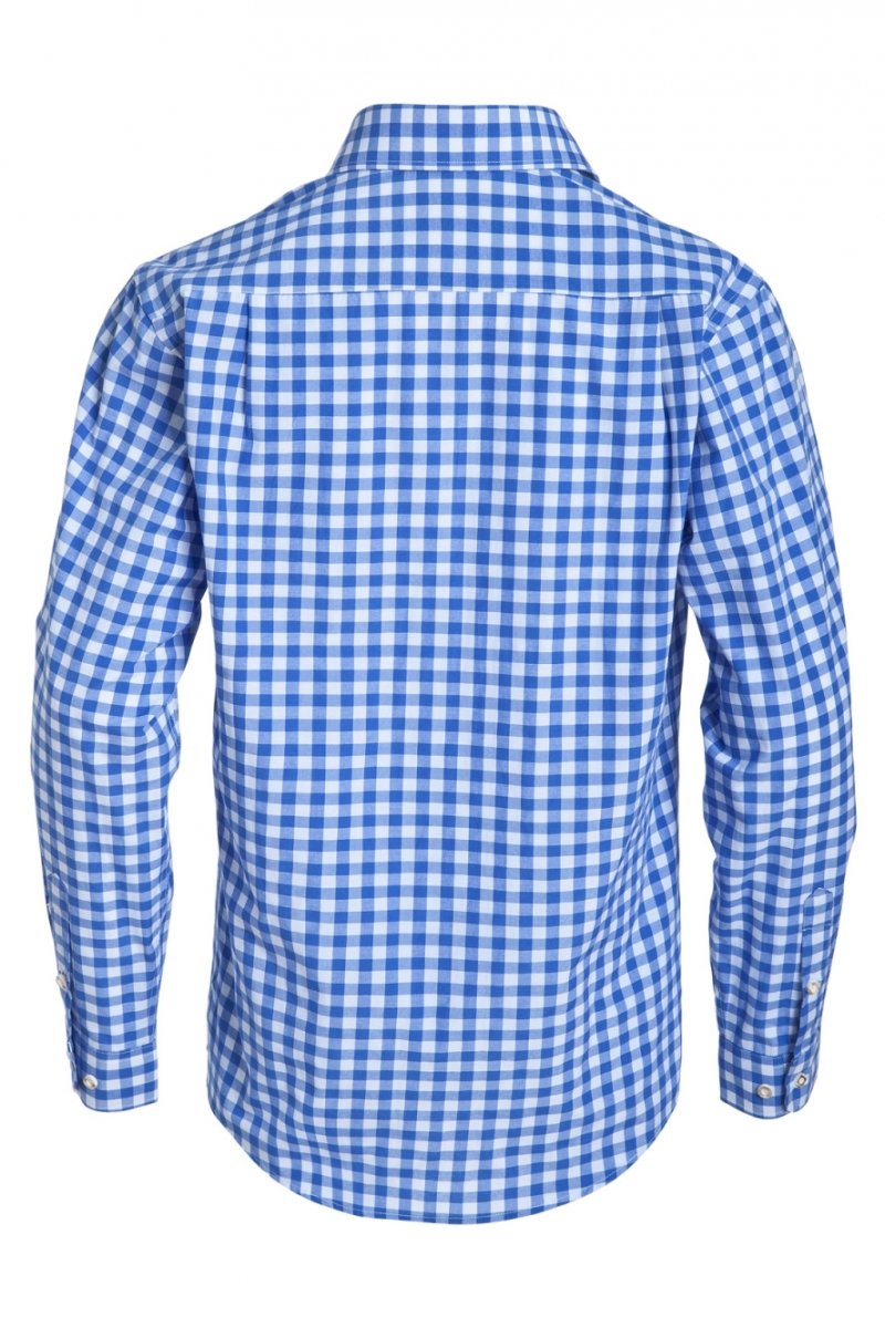 Shirt Small Checkered Cobalt Blue - Image 8