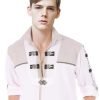 Lederhosen Men Traditional White Shirt with Embellishment on Collar and Cuffs.