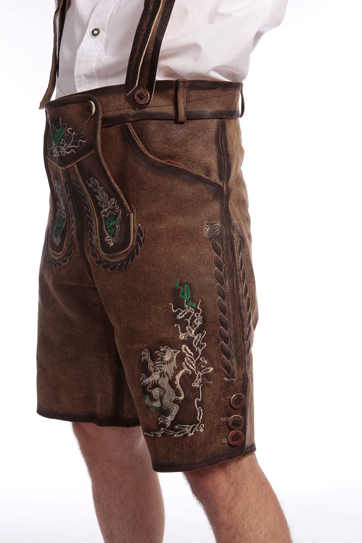 Dusky Brown Lederhosen For Sale - Image 4