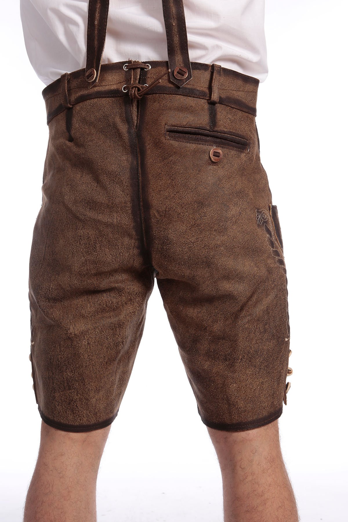 Dusky Brown Lederhosen For Sale - Image 5