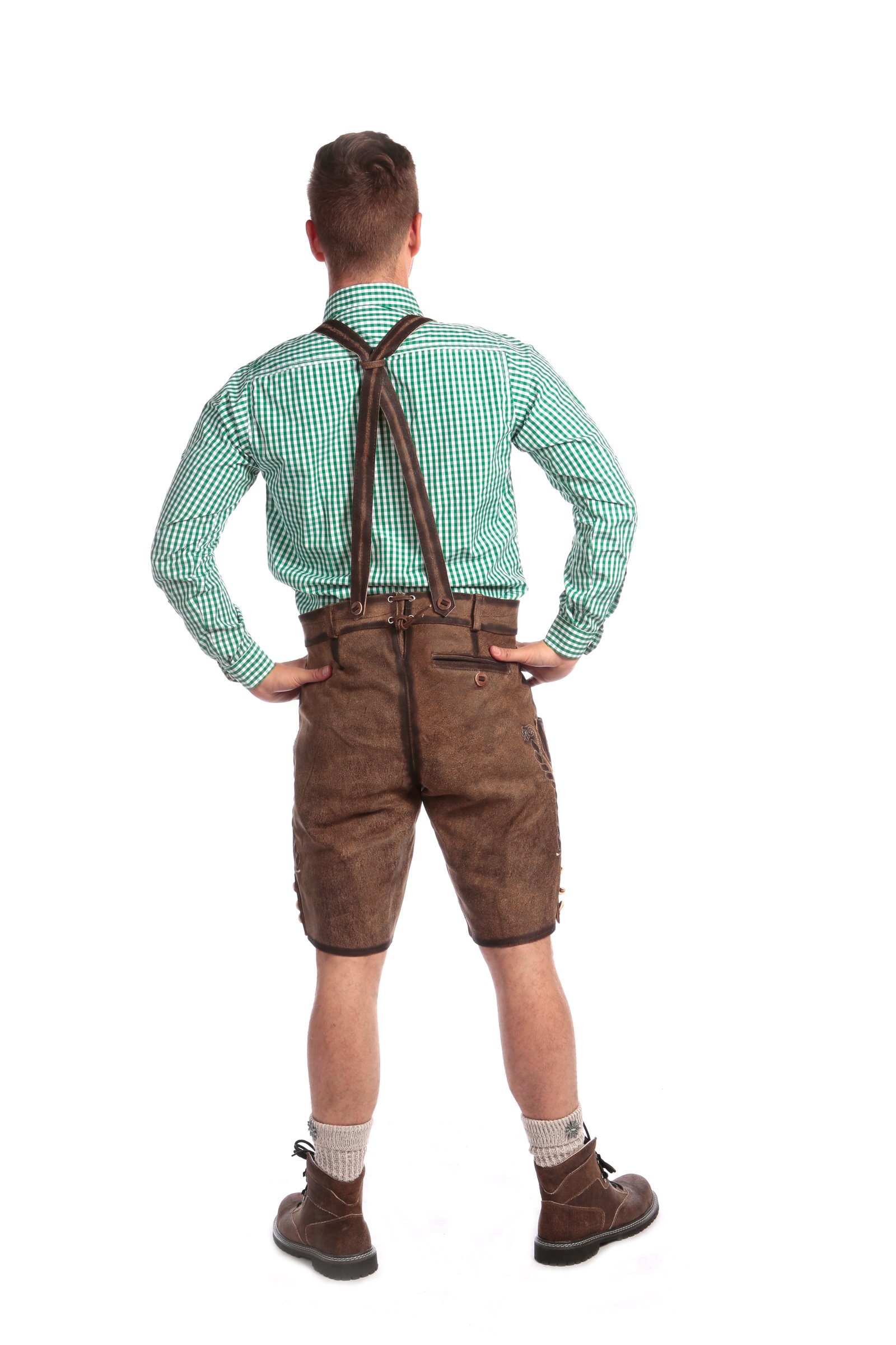 Dusky Brown Lederhosen For Sale - Image 2
