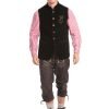 Embroidered German Waistcoat Dull Black
